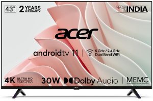 Acer 109 cm (43 inches) I Series 4K Ultra HD Android Smart LED best TV under 25000